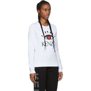 Kenzo White Cupid Eye Sweatshirt, Women’s size Small